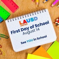 First Day of School August 14th